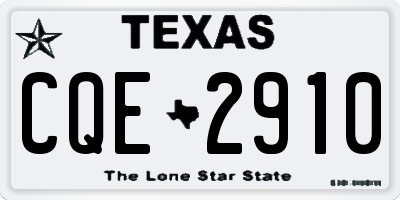TX license plate CQE2910