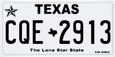 TX license plate CQE2913