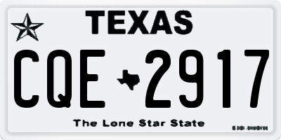 TX license plate CQE2917
