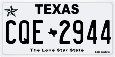TX license plate CQE2944