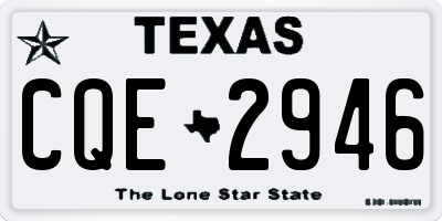 TX license plate CQE2946
