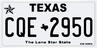 TX license plate CQE2950