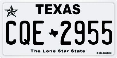 TX license plate CQE2955