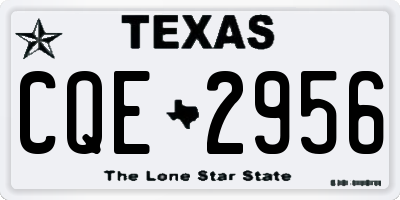 TX license plate CQE2956