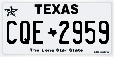 TX license plate CQE2959