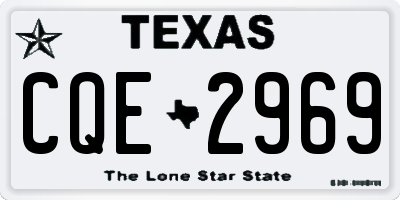 TX license plate CQE2969
