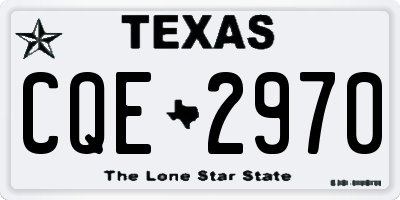 TX license plate CQE2970