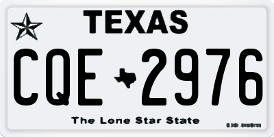 TX license plate CQE2976