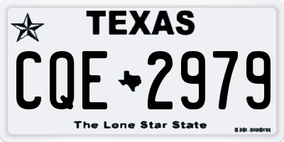 TX license plate CQE2979