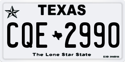 TX license plate CQE2990