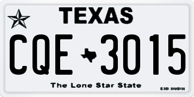 TX license plate CQE3015