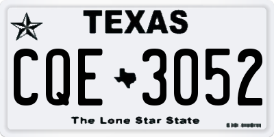TX license plate CQE3052