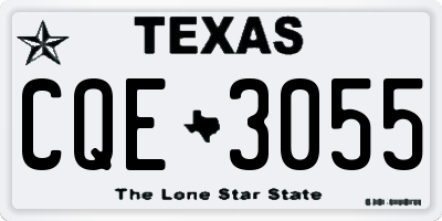 TX license plate CQE3055