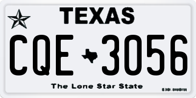 TX license plate CQE3056