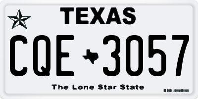 TX license plate CQE3057
