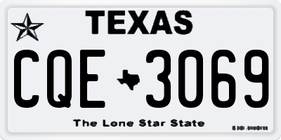TX license plate CQE3069
