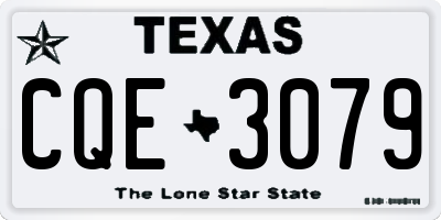 TX license plate CQE3079