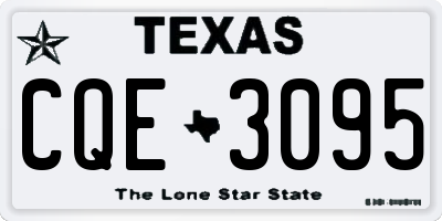 TX license plate CQE3095