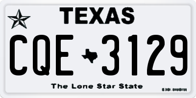 TX license plate CQE3129