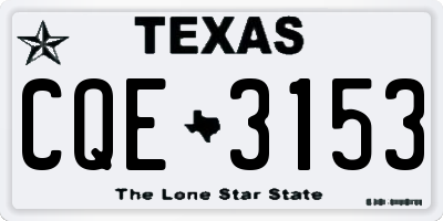 TX license plate CQE3153