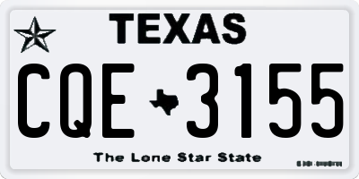 TX license plate CQE3155