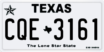 TX license plate CQE3161