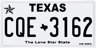 TX license plate CQE3162