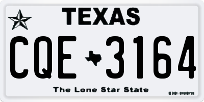 TX license plate CQE3164