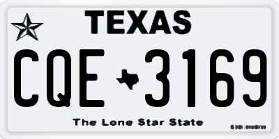 TX license plate CQE3169