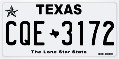 TX license plate CQE3172