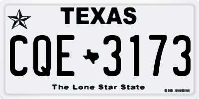 TX license plate CQE3173