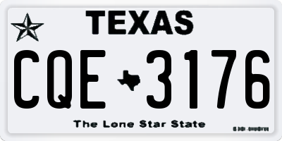TX license plate CQE3176