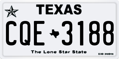 TX license plate CQE3188