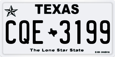 TX license plate CQE3199