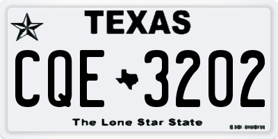 TX license plate CQE3202