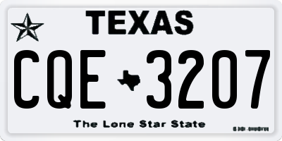 TX license plate CQE3207