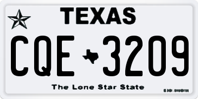 TX license plate CQE3209