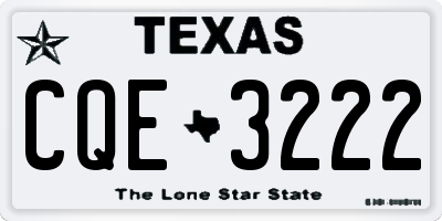 TX license plate CQE3222