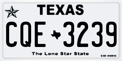 TX license plate CQE3239