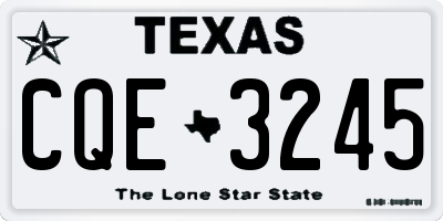 TX license plate CQE3245