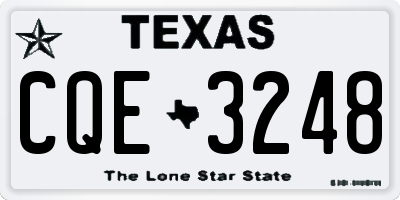 TX license plate CQE3248