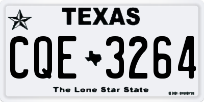 TX license plate CQE3264