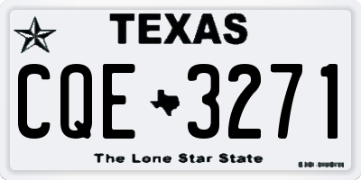 TX license plate CQE3271