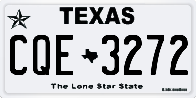 TX license plate CQE3272