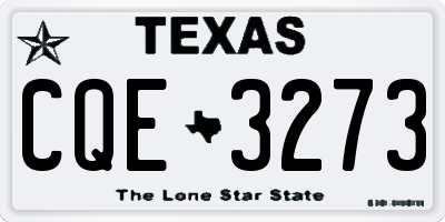 TX license plate CQE3273