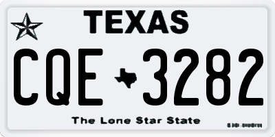 TX license plate CQE3282