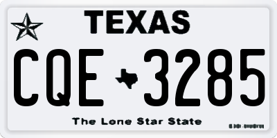 TX license plate CQE3285