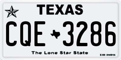 TX license plate CQE3286