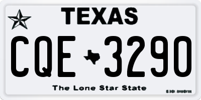 TX license plate CQE3290
