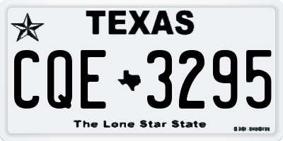TX license plate CQE3295